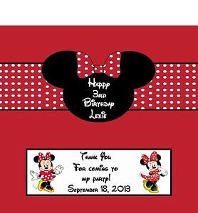 Candy Wrappers Party Favors Minnie Mouse Minnie Ears 1 Red