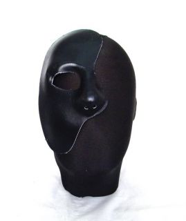 Black Half Face Phanto Fancy Dress Masquerade Mask New