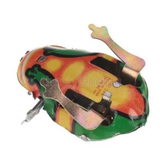 Lovely Wind Up Jumping Frog Clockwork Tin Toy Collectable Gift Kids Party Favors