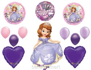 Sofia The First Princess Birthday Party Supplies Decorations Balloons Purple Set
