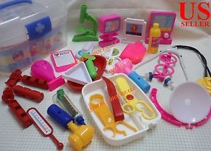 27pc Doctor Nurse Medical Utensils Kit Toy Kids Role Play Gift Boy Girl w Box