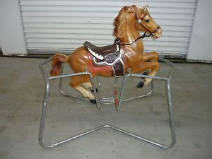 Vintage 1960s Spring Ride on Riding Rocking Horse Toy