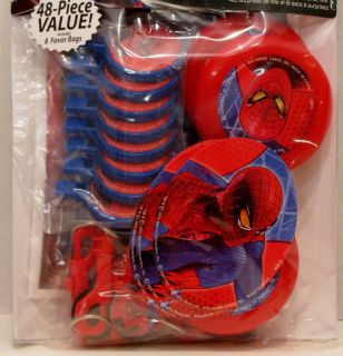 Marvel Spider Man Birthday Party Favor Pack Bags Stickers Hallmark
