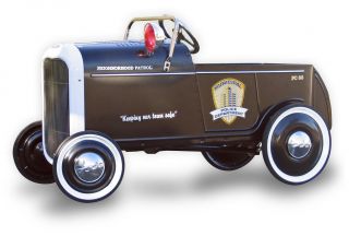 New Claasic Vintage 1932 Ford Police Cruiser Pedal Car Kids Toy Ride On