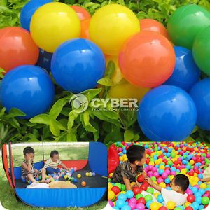 30pcs Soft Plastic Pit Ball 4 Bright Color Play Tent Tunnel Toy Kids Pets DZ88