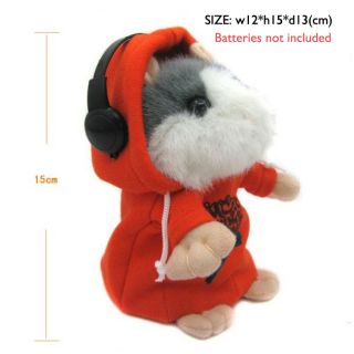New Cool DJ Pet Speak Talking Record Electronic Hamster Plush Kids Toy Gift