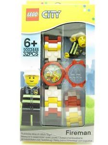 Authentic Lego City Fireman Buildable Watch with Toy Box 9003448 Ages 6 Gift