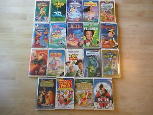 Walt Disney Kids VHS Clam Shell Tape Lot Dumbo Bug's Life Toy Story 2 Cinderella