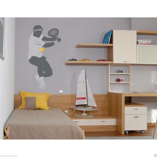 Tennis Player Theme Wall Decal Stickers Bedroom Kids Child Boys Sport