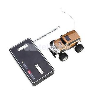 Brown Mini RC Radio Remote Control Car 1 58 Scale Kids Play Games Gift w Hummer