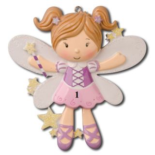 Fairy Girl Child Personalized Christmas Tree Ornament Holiday Gift 2013