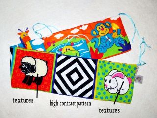 1×BABY Kids Lamaze High Contrast Activity Puzzle Zoo Cloth Book Crib Gallery Toy