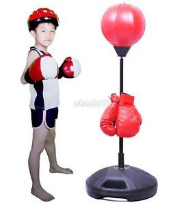 Punching Boxing Bag Glove Set Children Kids Toy Bag Agility Speed Ball Stand Boy