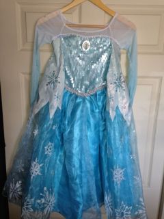Disney Frozen Princess Elsa Dress Size 7 8 and Light Up Shoes Size 13 1
