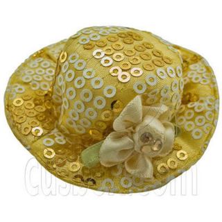 Assorted Color Floral Little Hat Bride Hair Pin Clip Hairbow Barrette 6 5cm 1pc