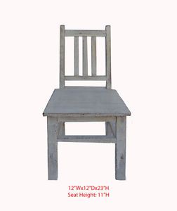 Unique Chinese Antique White Rustic Child Chair WK2613