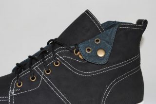 New Style Delli Aldo Casual Boots Black Shoes A523A Men`s Size Vtg