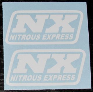Nitrous Express Traditional Logo Vinyl Sticker Decal 2 3" Gloss White