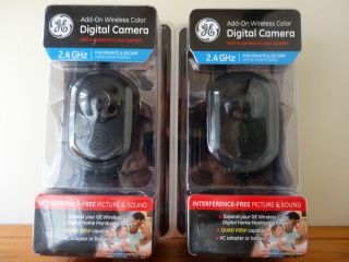 GE Digital Home Monitoring System Add on Wireless Color Digital Camera X2