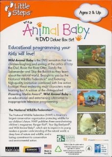 Wild Animal Baby 4 DVD Deluxe Box Gift Set for Kids Children Christmas Holiday 781735603550
