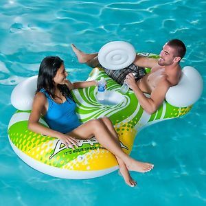 New Sun Odyssey Inflatable Pool Float Lounge Chair Floating Water Raft 2 Person