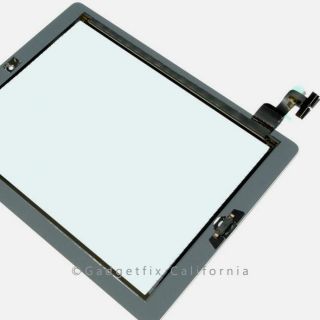White iPad 2 Touch Screen Glass Home Button Assembly US