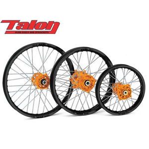 Talon Wheels KTM SX85 Big Wheel Orange Hubs Black Excel Rims 2002 2013 New