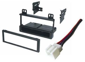 Single DIN Aftermarket Stereo Radio Installation Dash Kit Wire Harness Plug