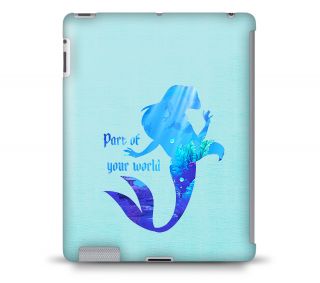 Ariel Disney Princess Quote Hard Cover Case for iPad Kindle Galaxy Tab Nexus