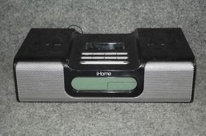 iHome IH5BR iPod Alarm Clock Docking Station Speaker Dock Am FM Radio Working