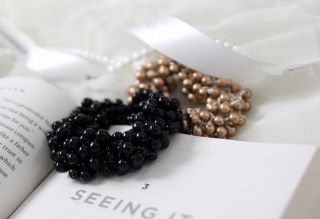 Fashion Korean Women Pearls Beads Hair Band Rope Scrunchie Ponytail Holder
