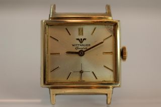 Vintage Wittnauer Geneve Running 17 Jewel TV Case Mens Wristwatch