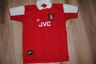 RARE Vintage Arsenal Football Shirt 1994 95 Nike Home Kit JVC Old Gunners Badge