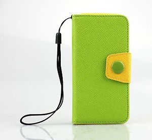 Wallet Flip Leather Case Cover for iPhone 4