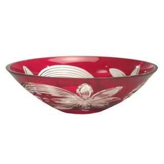 Dale Tiffany Red Floral Decorative Bowl