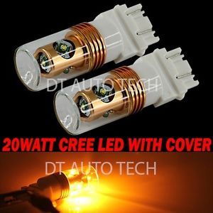 3157 Amber Yellow 20W CREE High Power LED Projector Turn Signal Tail Light Bulbs