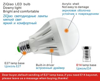 1 x 110V E27 Globe LED Bulb Light Lamp 4W Bright Energy Saving Cool White