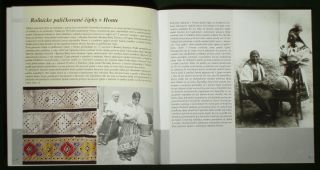 Book Slovak Folk Bobbin Lace Color Pattern Textile Design Antique Costume Linen