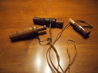 Vintage Duck GOOSE and Crow Calls on Lanyards