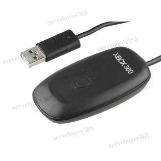PC USB Wireless Controller Gaming Receiver Adapter for Xbox 360 Black White New