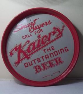 Vintage Kaier's Brewery Beer Tray Mahonoy City PA The Outstanding Beer Some Wear