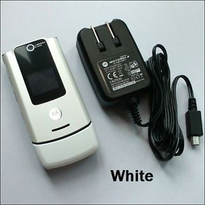 Refurbished Motorola W510 RAZR White Unlocked GSM Camera Bluetooth Cell Phone