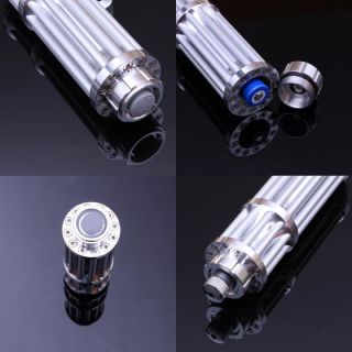 445nm Blue Laser Pointer Pen Focus Visible Beam Cigarette Lighter w 5 Converter