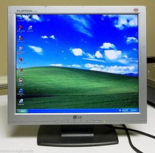 LG Flatron L1715S 17" Flat Screen LCD Monitor Desktop Computer VGA Black Silver