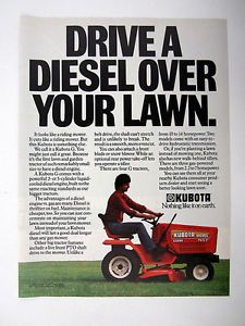Kubota G5200 G 5200 Diesel Lawn Garden Tractor 1985 Print Ad Advertisement