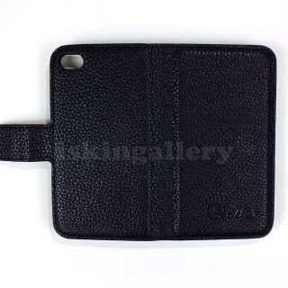 Leather Book Wallet Cover Case for Apple iPhone 4 4S