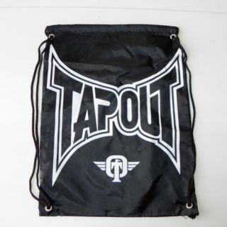 Tapout UFC MMA "in Ya Face" cinch Bag  gym Bag Shoe Bag Black White