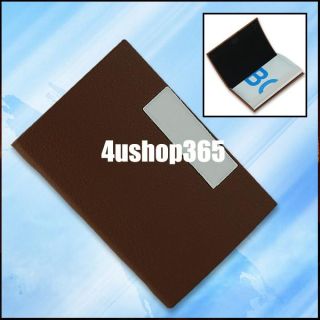 Artificial Leather Magnetic Name Business Credit Card Organizer Box Holder Case