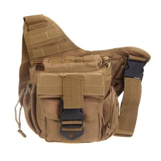 Outdoor Military Tactical Camping Shoulder Strap Bag Pouch Travel Backpack Earth