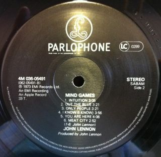 John Lennon Mind Games LP Mint 4M 036 05491 Vinyl UK 1973